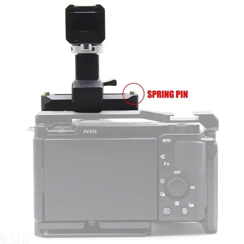 W3JB Kameragriff DSLR-Griff mit 3/8 Zoll 1/4 Zoll Gewindeloch Arca-Loch/obere Gleitschiene zur Gerätebefestigung – Detail 7