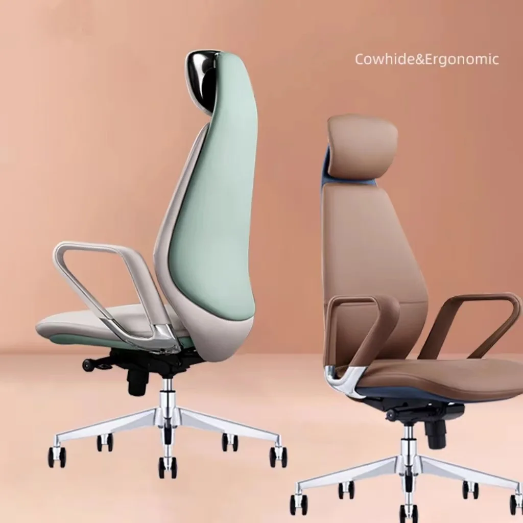 Ergonomischer Stuhl, Leder, Computer, Komfort, Rückenlehne