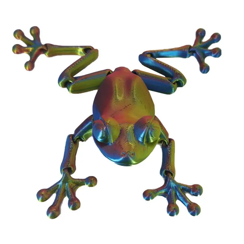 

3D Printed Toys Animal Articulated Toy Frog Toys With Movable Joints Stand Independently Desk Toy For Kids Adults Fidget Toys