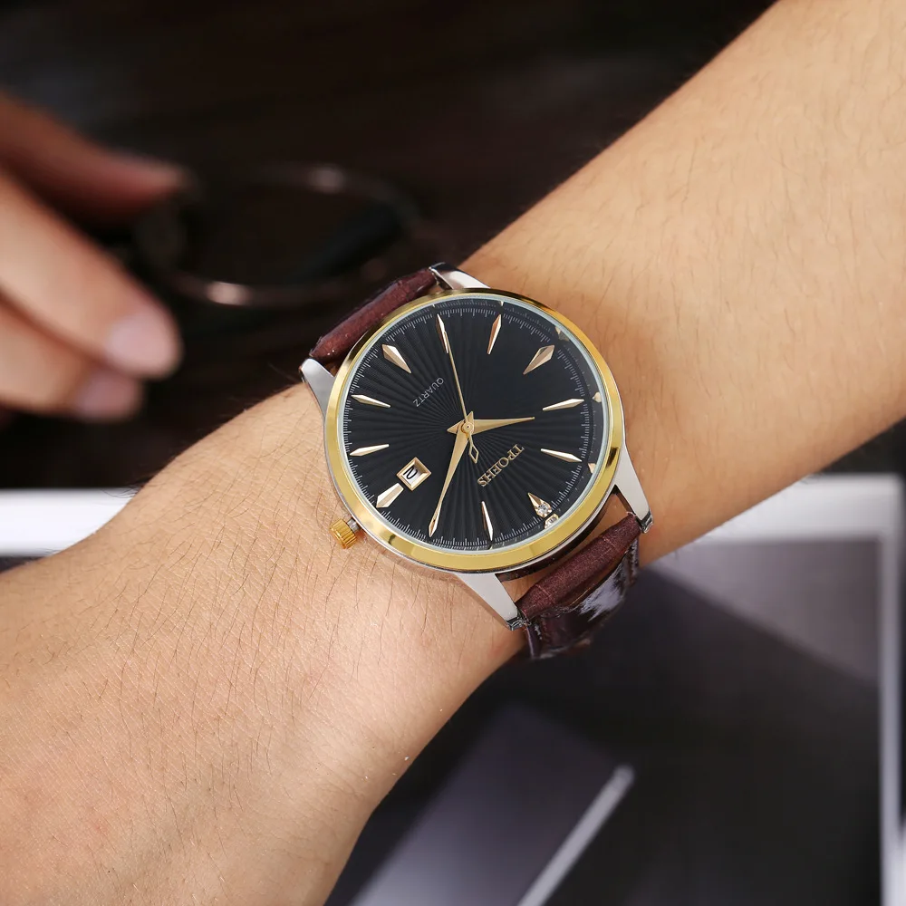 UTHAI BK84 Reloj hombre casual y de moda, calendarios, cinturones impermeables, relojes de cuarzo, relojes de negocios, relojes de regalo para hombre