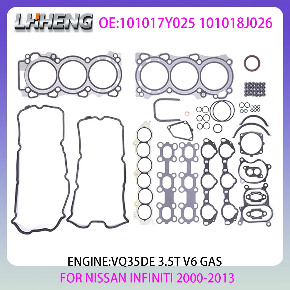 Комплект прокладок двигателя VQ35DE для INFINITI NISSAN TEANA ALTIMA MAXIMA MURANO PATHFINDER QUEST 3.5L 3.5 L T V6 GAS 00-13 101017Y025