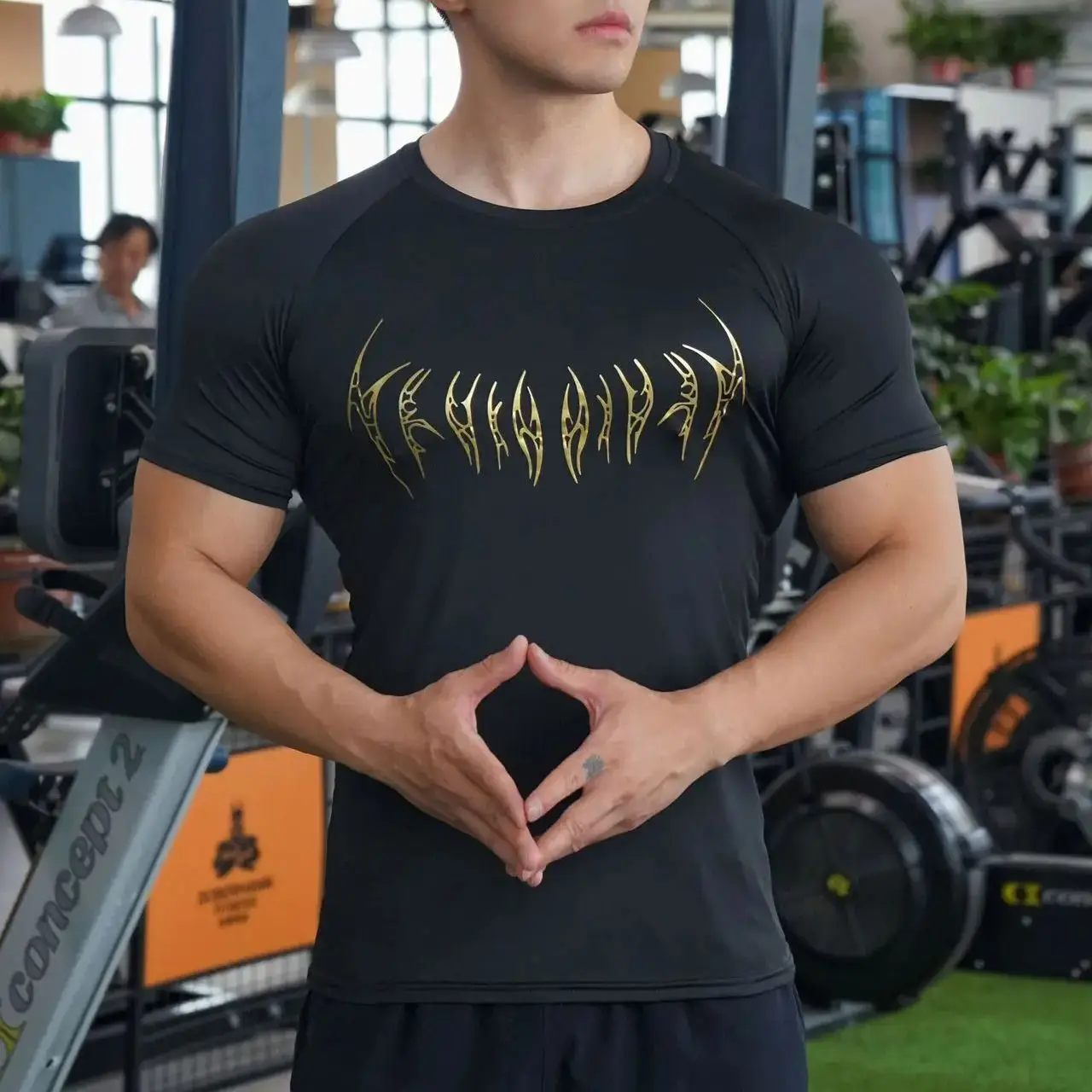 

Quick Dry Summer Short Sleeve T-Shirt Men's Stretch Breathable Functional Short Sleeve T-Shirt Men's Muscle Shirt Sweatshirt Men