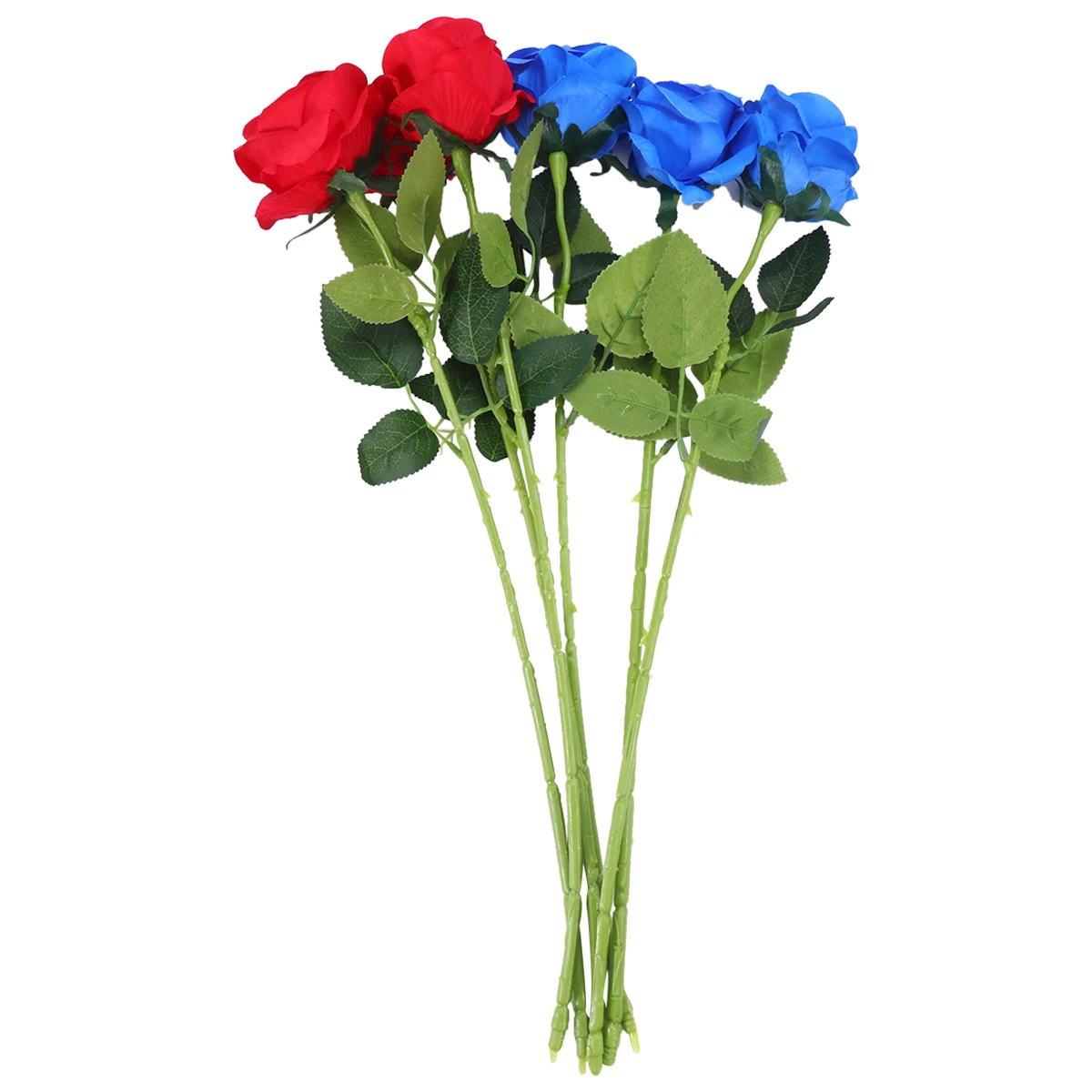 

6 Pcs Artificial Bouquet Silk Rose Flowers Decorative Lifelike Indoor Bedroom Office Study Realistic Plastic Simulation