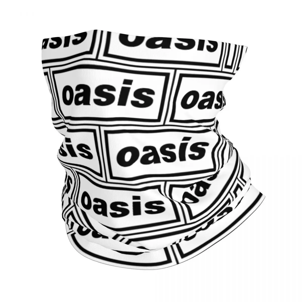 Unisex Máscara Facial Cachecol, Oasis Logo, Neck Gaiter, Headband Quente, Caminhadas, Windproof, Impresso