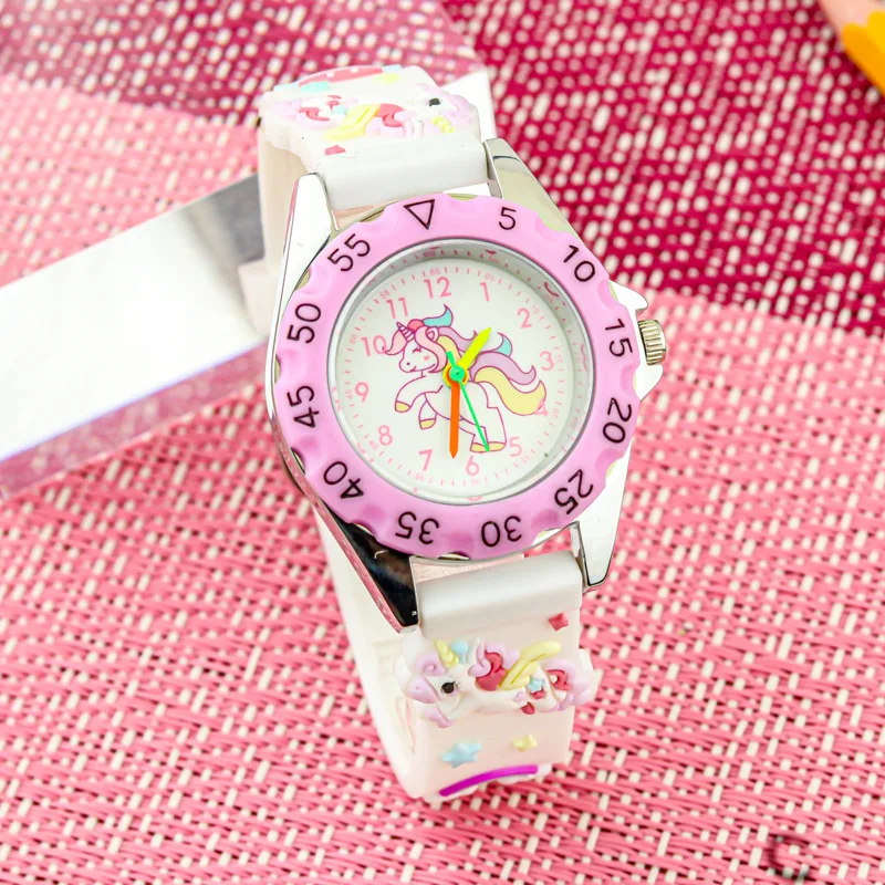 Cute Pony Watch Little girl cartoon animal electronic watch casual children's school time watch