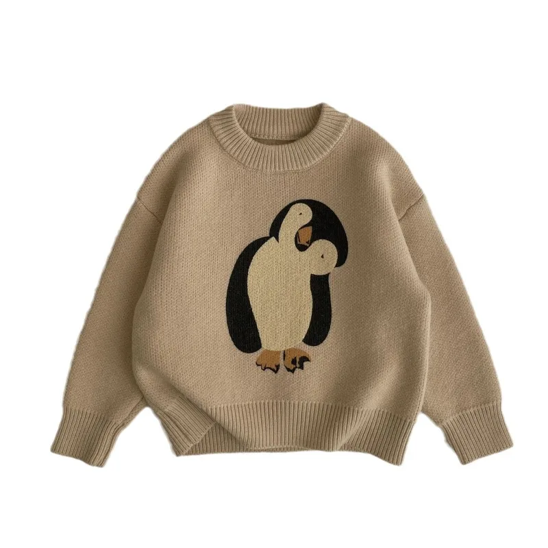 

Boys' Sweater Winter Wool Blend Jacket Windbreak Elegant Plus Size Warm Thicken Spring Autumn Outwear Pullover Warm Kid Knitwear