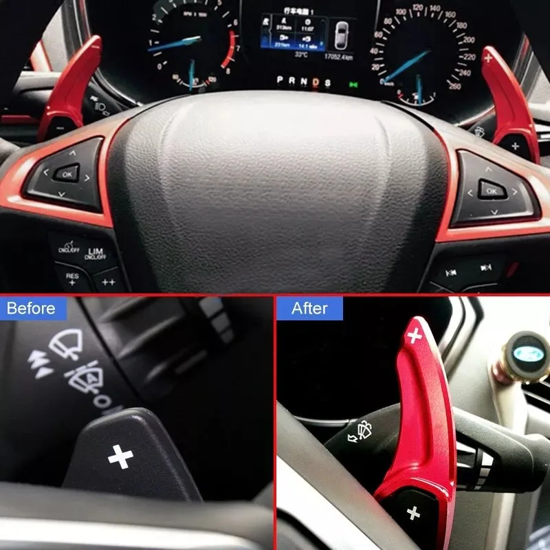 

Aluminum Steering Wheel Larger Paddle Shifter Extension For 2013-2020 2nd Gen Ford Fusion,2013-2016 Ford Edge,16-18 Lincoln MKX