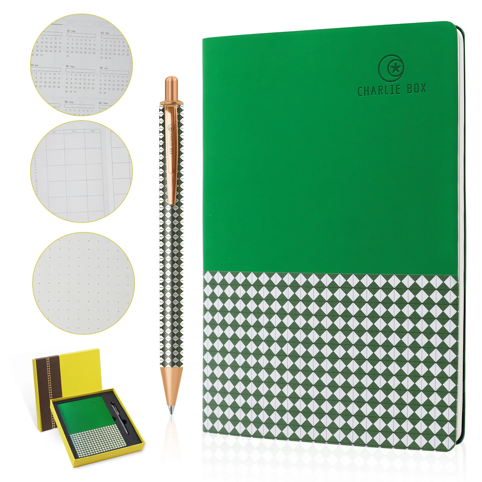 TUNJILOOL-cuaderno A5 con bolígrafos de Metal de 0,5mm, juego de papelería para negocios, oficina, trabajo, escuela, suministros de oficina, papelería