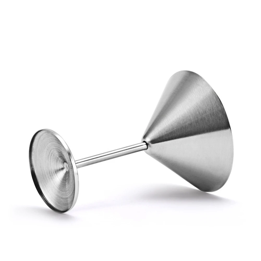 Stainless Steel Cocktail Glass High Base Wine Glass Unbreakable Wine Glass Metal Bar Champagne Glass Silver