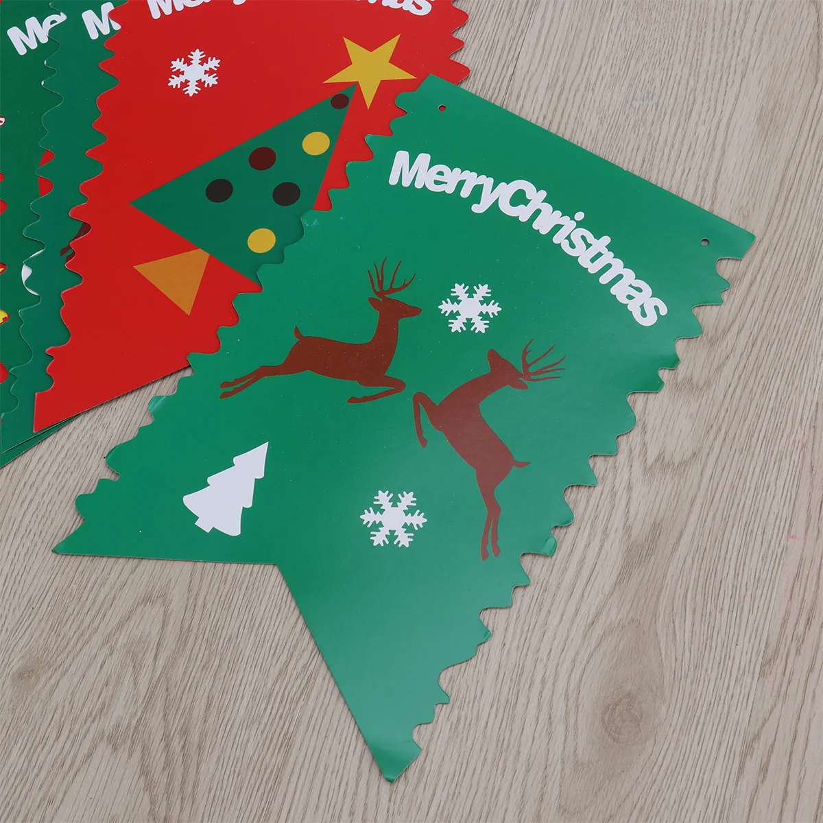 

2.8M Christmas Garlands Paper Bunting Flags For Xmas Tree Wall Hanging Party Decor Holiday Wedding Banner Festive