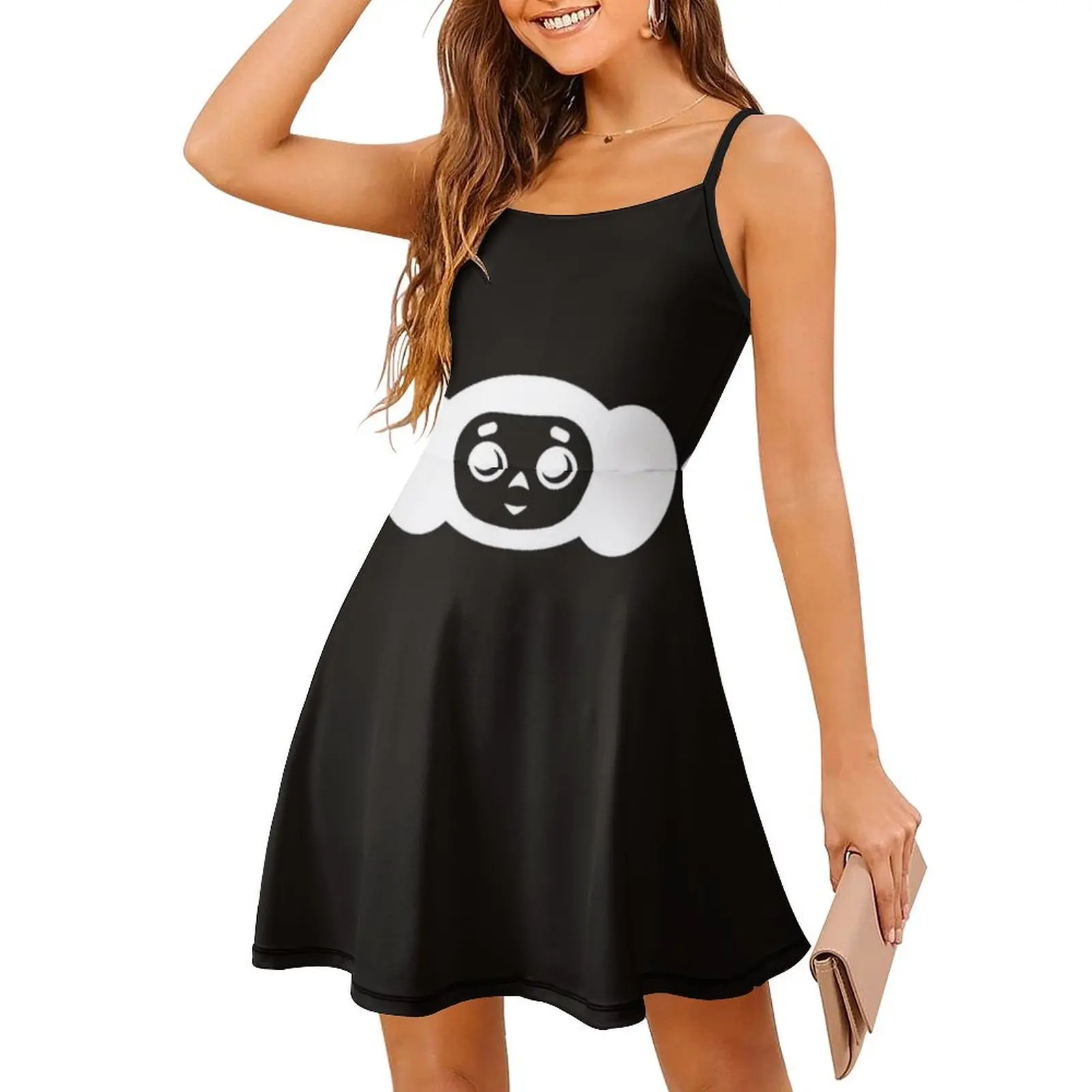 

Чебурашка Мультфильм-Белая Классика. Женское уличное платье в стиле хип-хоп с графическим принтом, одежда для вечеринок и клубов, чебурашка, белая мультяшная одежда