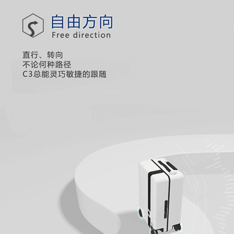 

Smart suitcase automatically follows black technology trolley case remote control riding ARTVZ suitcase electric