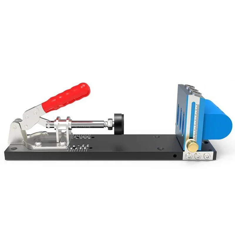Pocket Hole Jig Kit, aluminiumlegering, deuvelmal, verbrijnwerk houtbewerking, doe-het-zelf boorgeleider, verstelbare punch-locator, 3-gaats •й