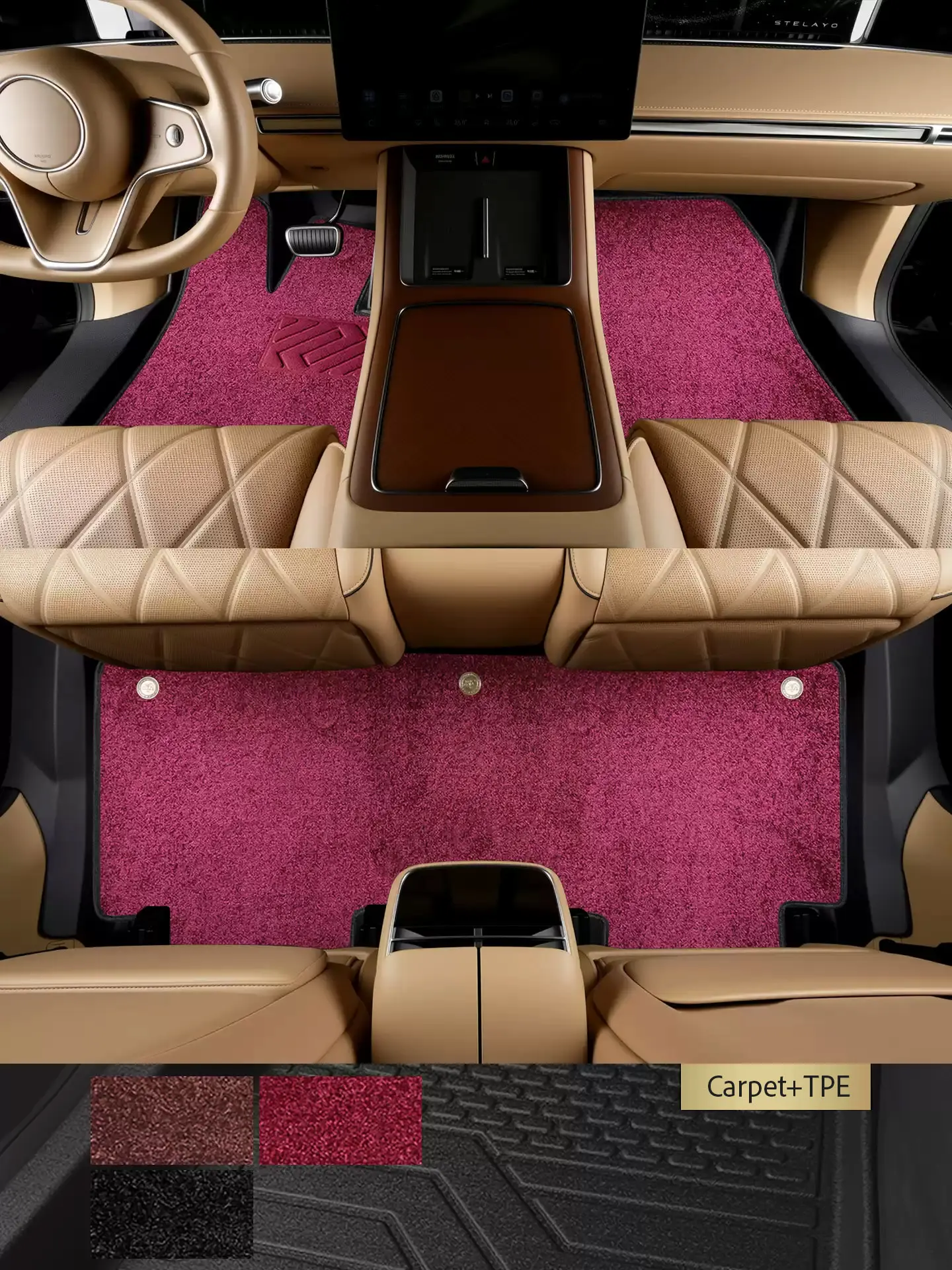 Left-Hand Drive Car Custom Fit Floor Mat For Stelato 9 S9 2026-2027 Waterproof Wear-Resistant Odorless Full Coverage Floor Liner