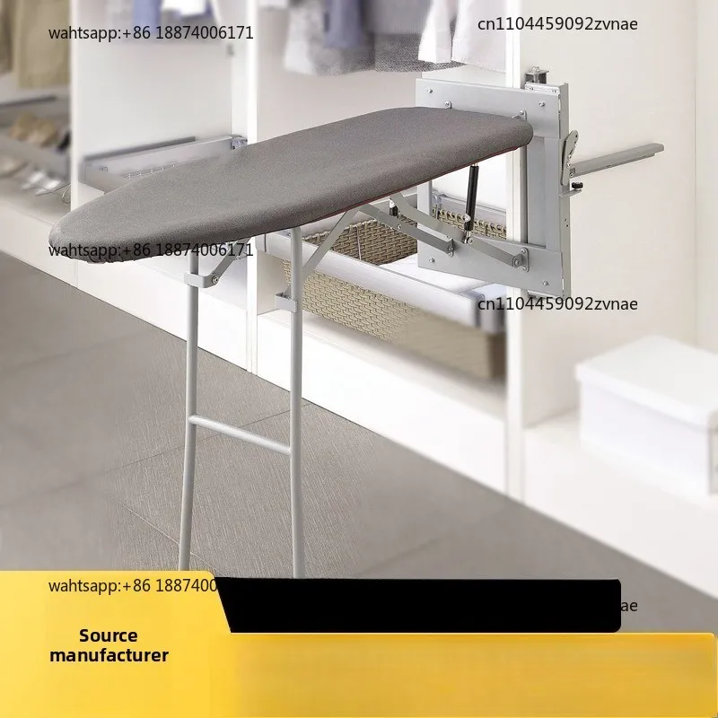 Cloakroom Household folding wardrobe Internal ironing board Hidden ironing board Electric iron rack Push-pull damping