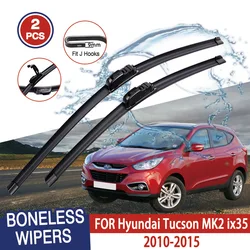 For Hyundai Tucson MK2 ix35  2010-2015 Car Windshield Wiper U-type Soft Rubber Frameless Bracketless Car Wipers 24