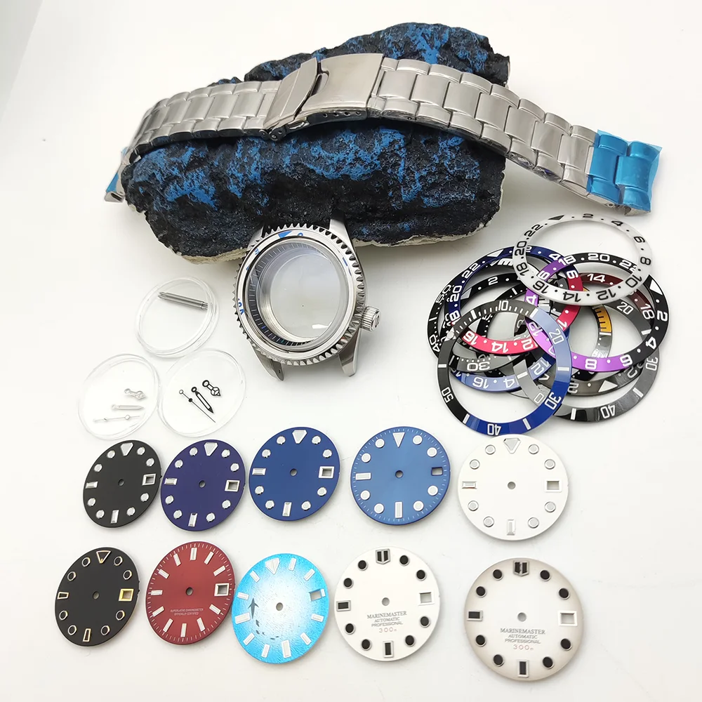 Accesorios de reloj para hombre, caja NH35, resistente al agua, parte trasera transparente, Juego de piezas de accesorios de reloj, 42 mm