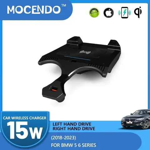 Car wireless charger for BMW 5 6 Series G30  G32 G38 2018-2023 fast charging charger holder magnetic force suction