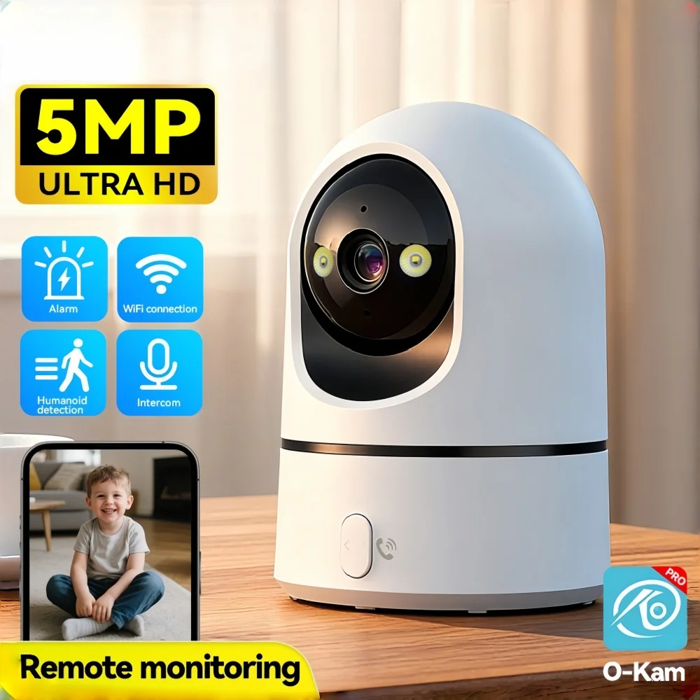 5MP Indoor Smart 360 Security Wifi Camera IP CCTV Wireless Surveillance House Video Colornigth Night Vision Baby Monitor Camera