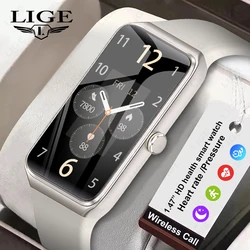 LIGE 2025 1.47” HD Smart Watch Women's Sports Fitness Bracelet Thermometer Health Monitor Waterproof Women Smartwatch For Xiaomi