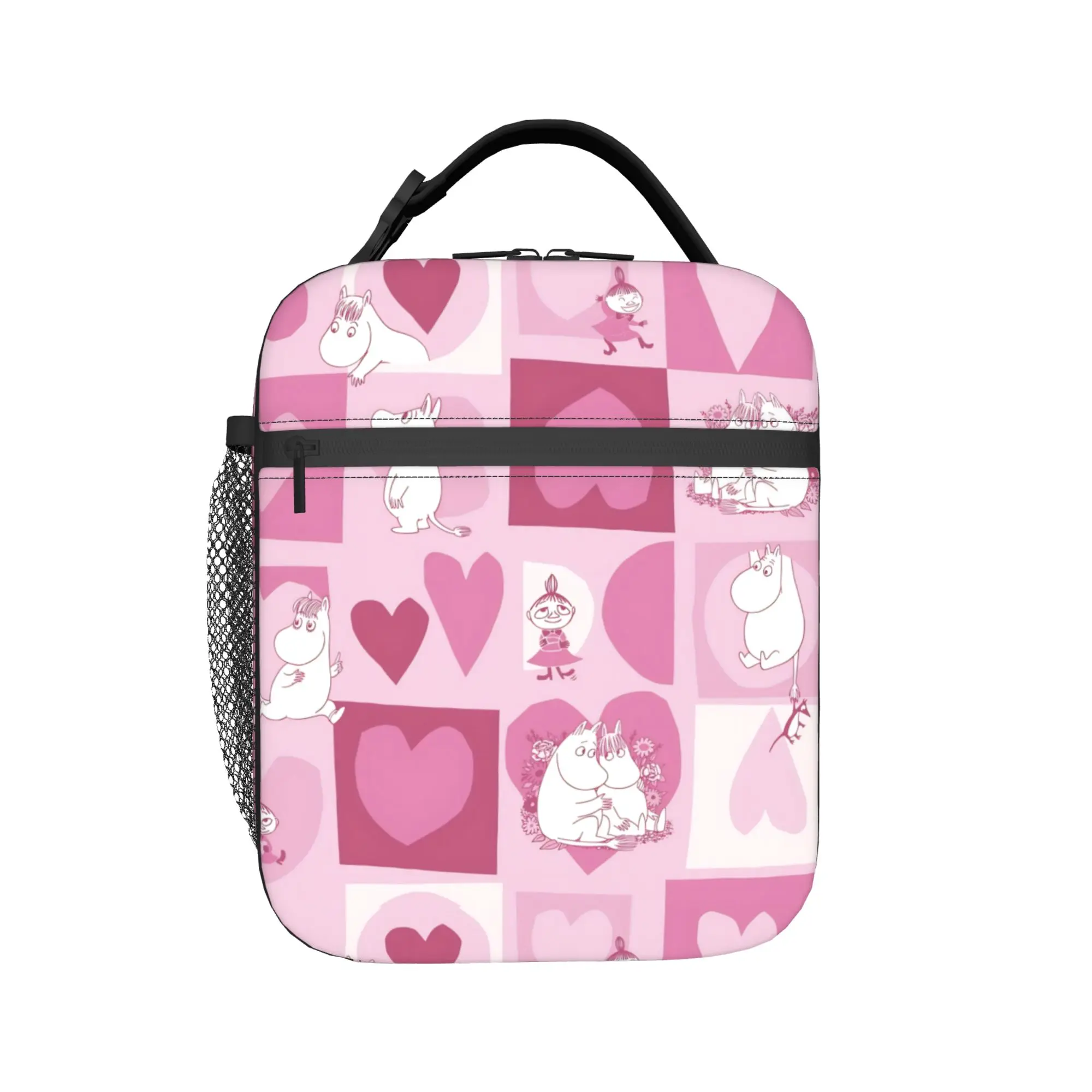 Cartoon    Moomins Pattern Insulated Lunch Bags Portable  Reusable Cooler Bag Lunch Box Tote Office  Picnic Girl Boy