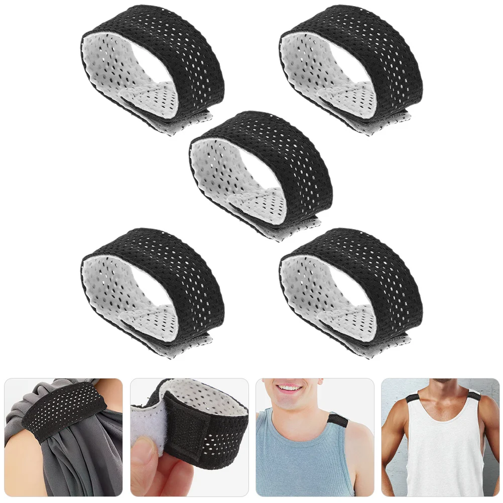 

6pcs Anti-Slip Sleeve Straps Elastic Cuff Fixing Bands Sports Sleeve Holders For Football Soccer Softball Adjustable Fixing