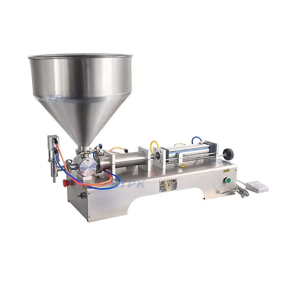 Semi Automatic Pneumatic Honey Shampoo Cream Tomato Sauce Lotion Ointment Thick Liquid Paste Piston Filling