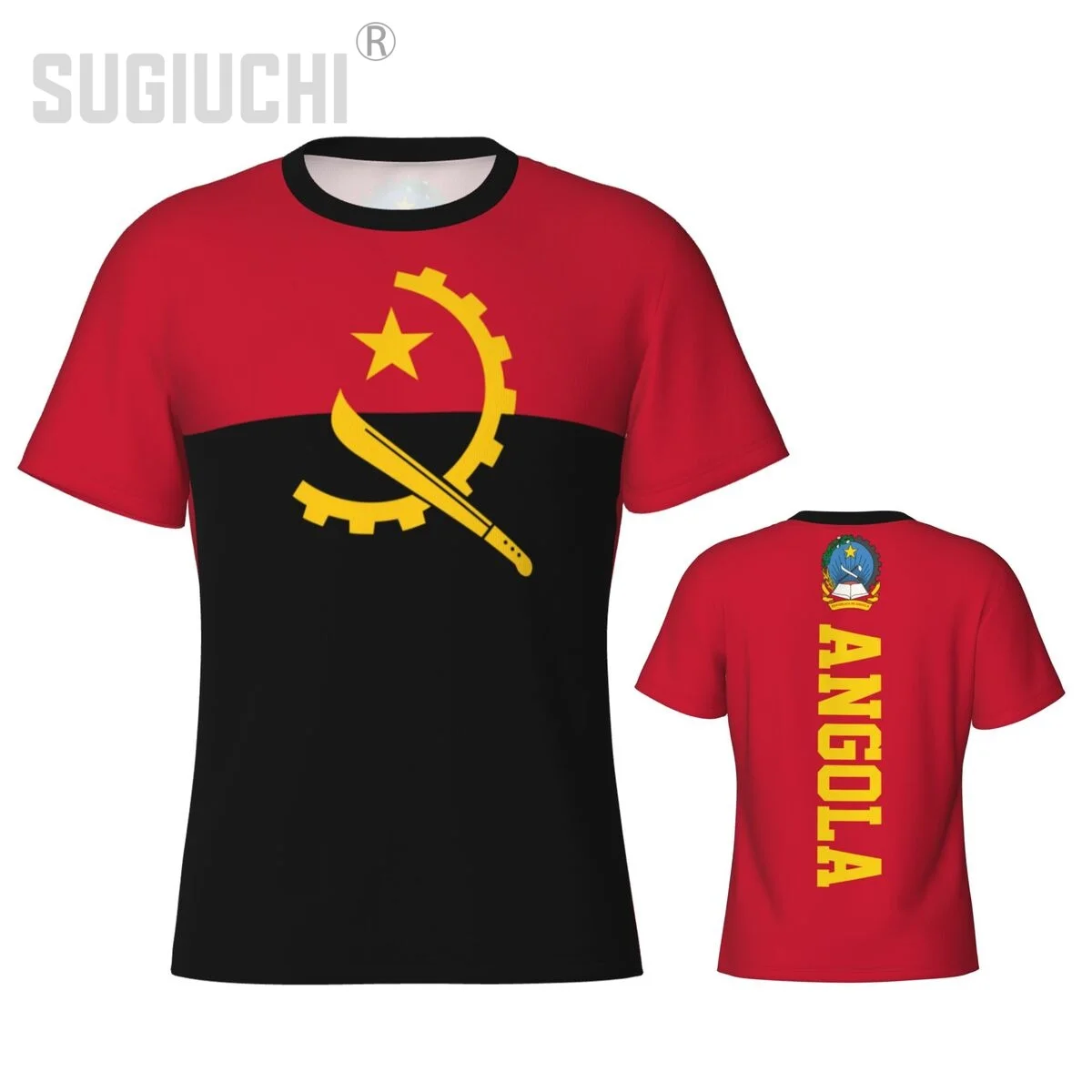 Tight Sports T-shirt Angola Flag Angolan 3D For Men Women Tees jersey Clothes Soccer Football Fans Gift Patriotic T shirt