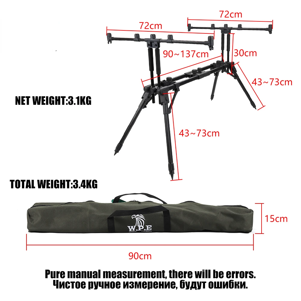 15cm * 90cm stojak na wędkę karpiową składany wspornik stojakowy uchwyt na tyczkę regulowane chowane akcesoria wędkarskie