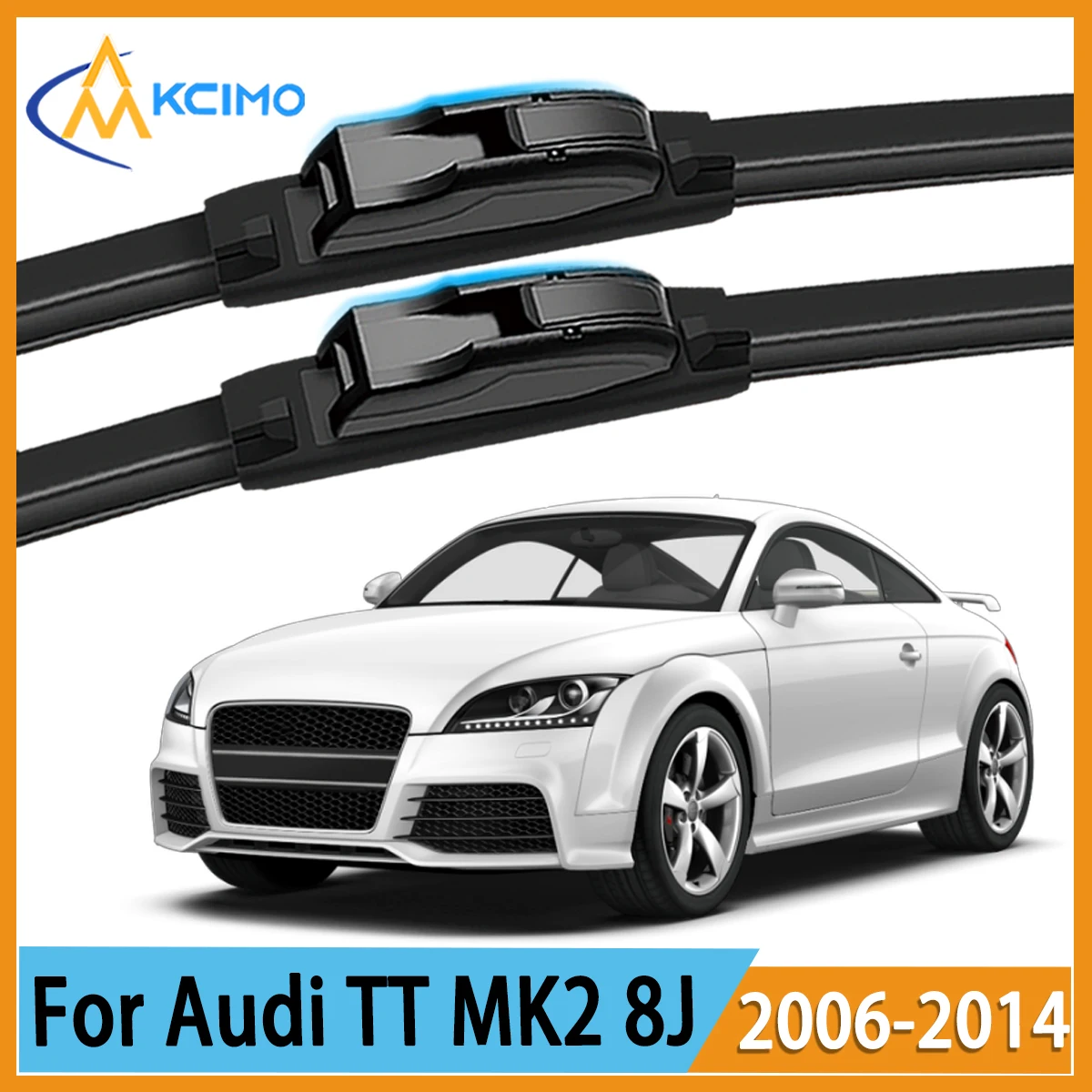 

Durable Front Windshield Wipers for Audi TT MK2 8J 2006 - 2014 All Season Strong Cleaning