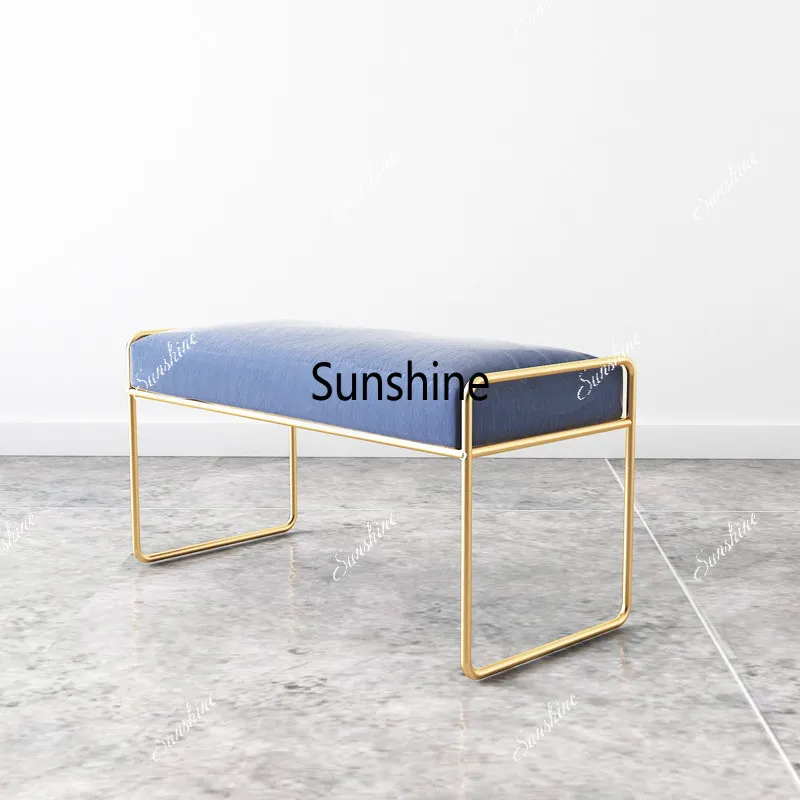 Nordic shoe changing stool clothing store simple sofa stool cloakroom shoe bench