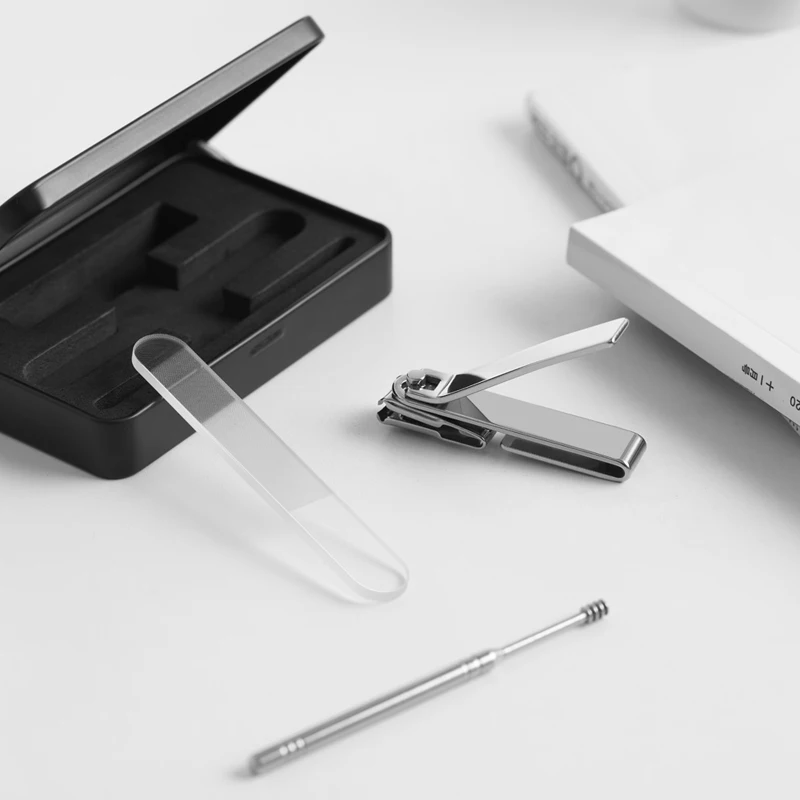 Xiaomi Huohou 4 в 1, портативная машинка для стрижки ногтей на ногах, маникюра, педикюра, магнитное поглощение, машинка для стрижки ногтей из нержавеющей стали