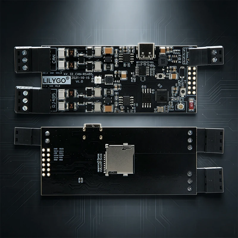 LILYGO® T‑CAN485 ESP32 Industrial Control Module, CAN RS‑485, TF Card, WIFI Bluetooth, WS2812 RGB Wireless IOT Development Board