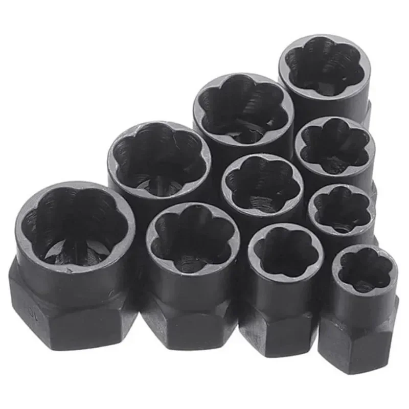 10 Piece Screw Remover Tool Kit with Hard Storage Case for Removing Damaged, Rusty Screws (Height Set)