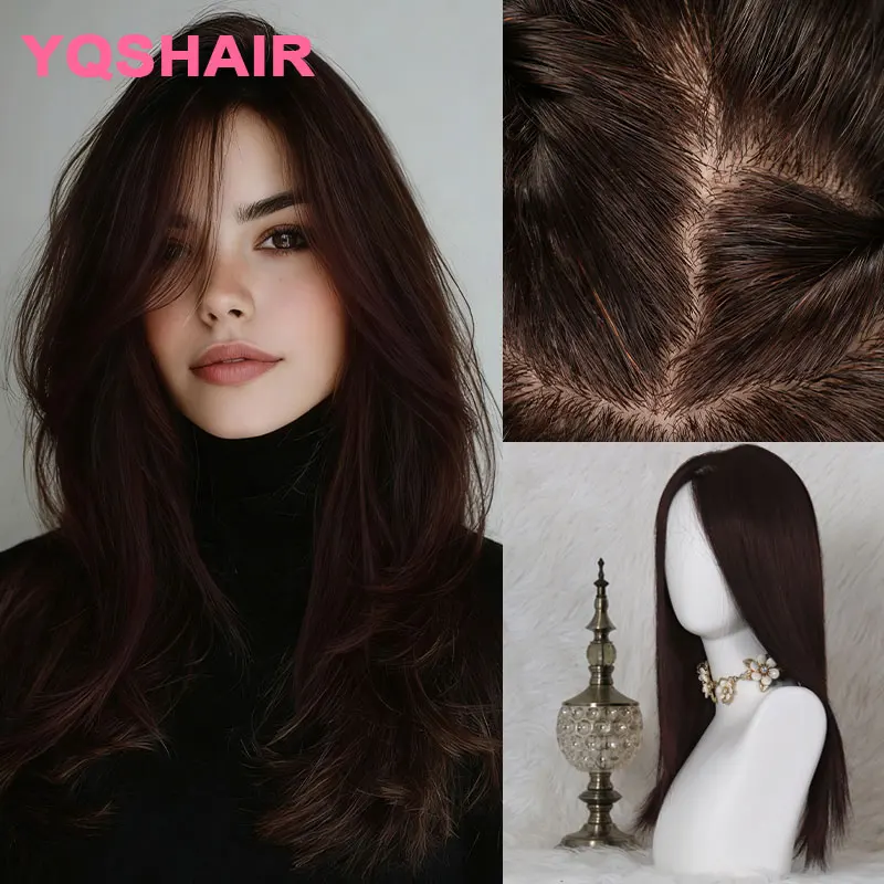 

20-дюймовый парик из натуральных европейских волос с шелковой основой и полной шелковой сеткой, с PU-вставкой спереди и эластичной сеткой, готовый к носке.