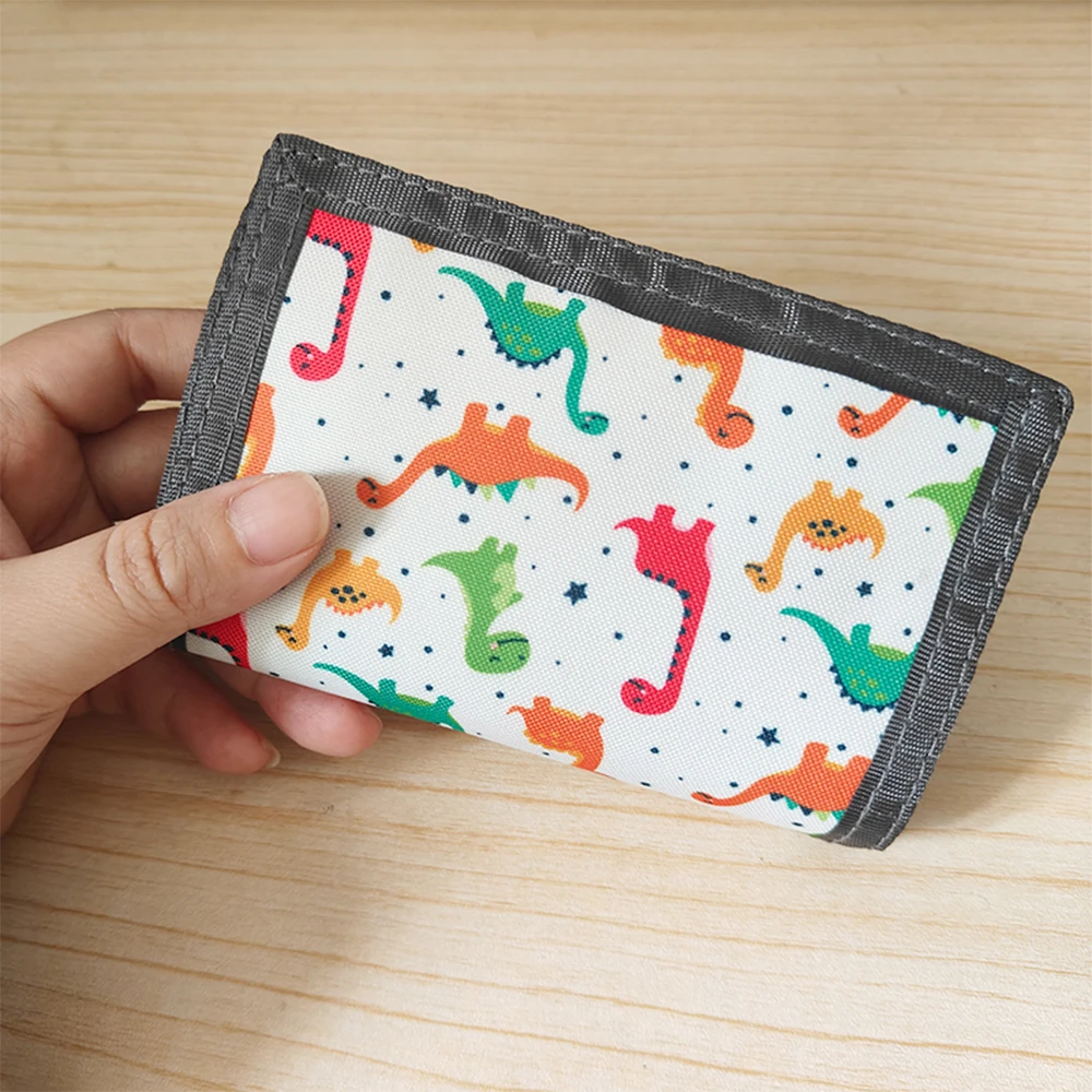 Cute Canvas Trifold Wallets for Boys & Girls | Featuring Stickers & Zipper Pocket, Great Birthday & Christmas Gift for Teenagers