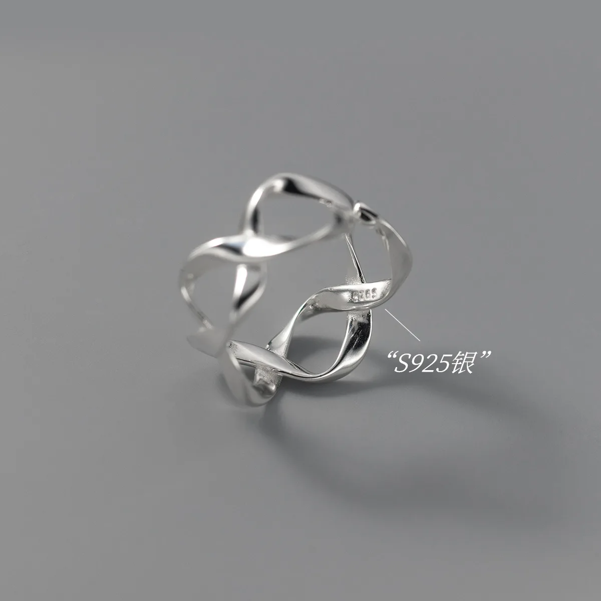 New in 925 Sterling Silver Geometry Rings For Women Wedding Vintage High Quality Jewelry Accessories Wholesale Jewellery