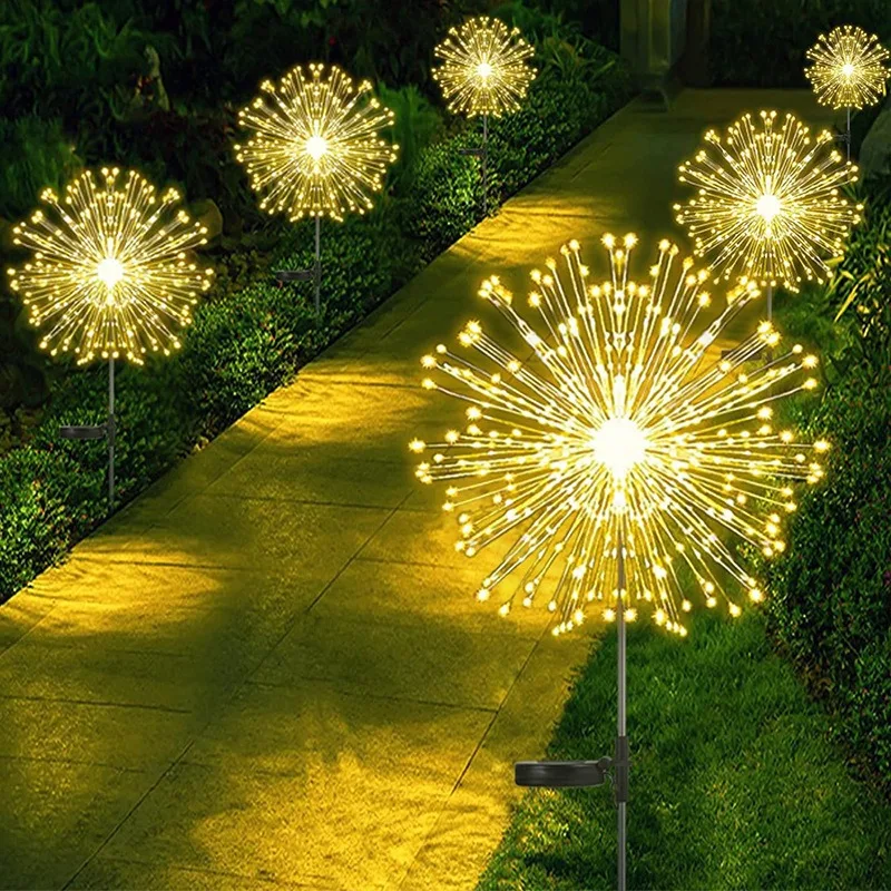 Solar Floor Smoke Lantern Dandelion String Outdoor Waterproof Lawn Garden Garden Decorative Lantern