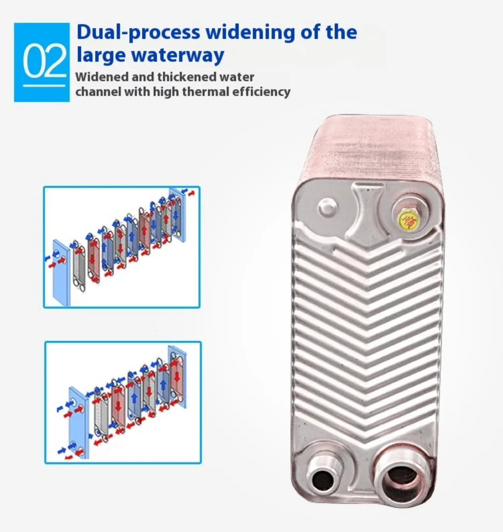 AB Plate Heat Exchanger,80/100 Plates Water To Water Heat Exchanger, SS316LBrazed Plate Heat Exchanger For Floor Heating