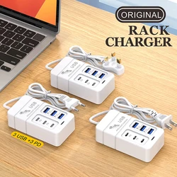 35w Pd Multiport Usb Charger Type C Fast Charge Quick Wall Chargers Usb Hub Adapter Mobile Phone Eu Us Plug Type C Charger