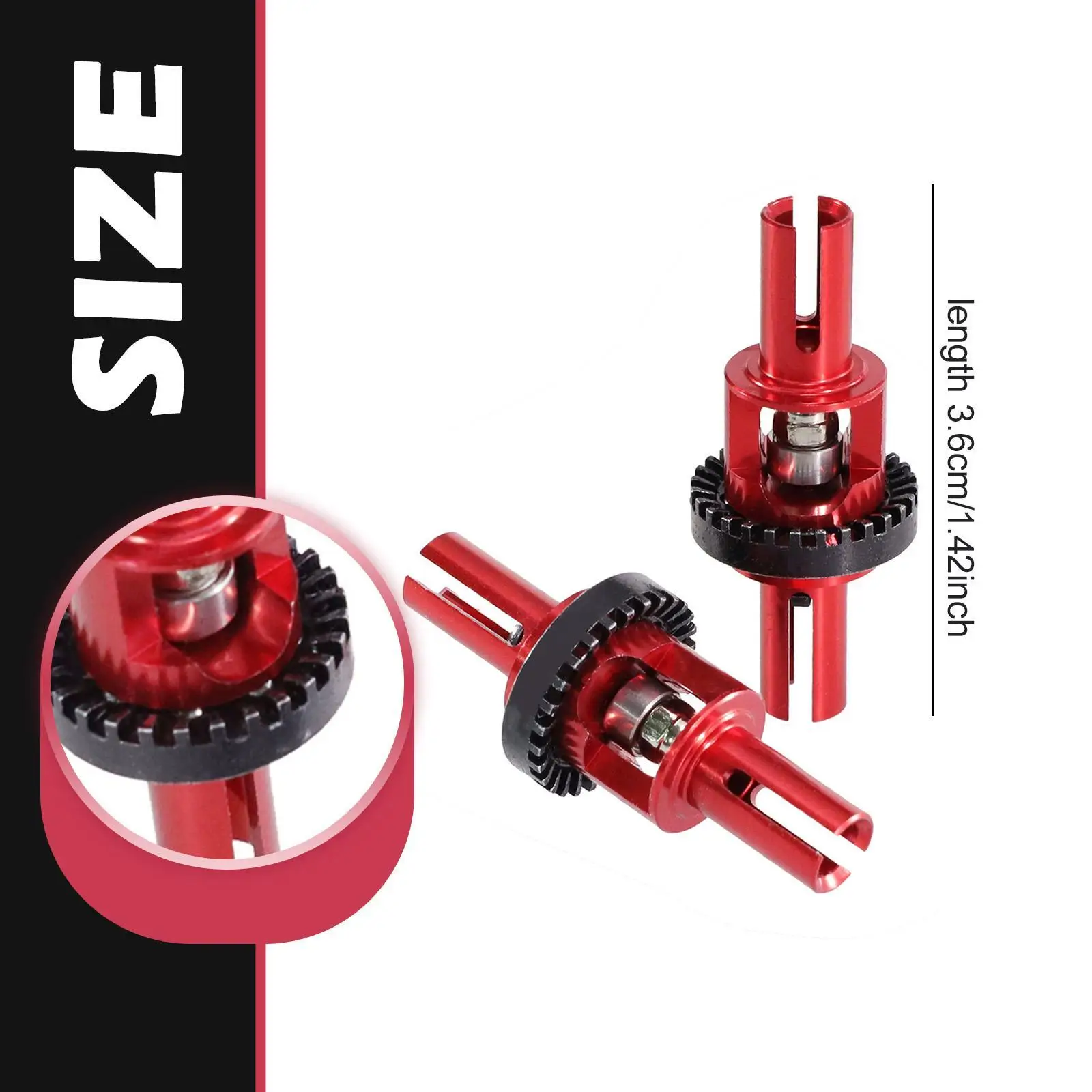 Practical RC Car Differential Gear Set Reliable Metal Spare Parts for 1/28 Scale RC Cars and Chassis