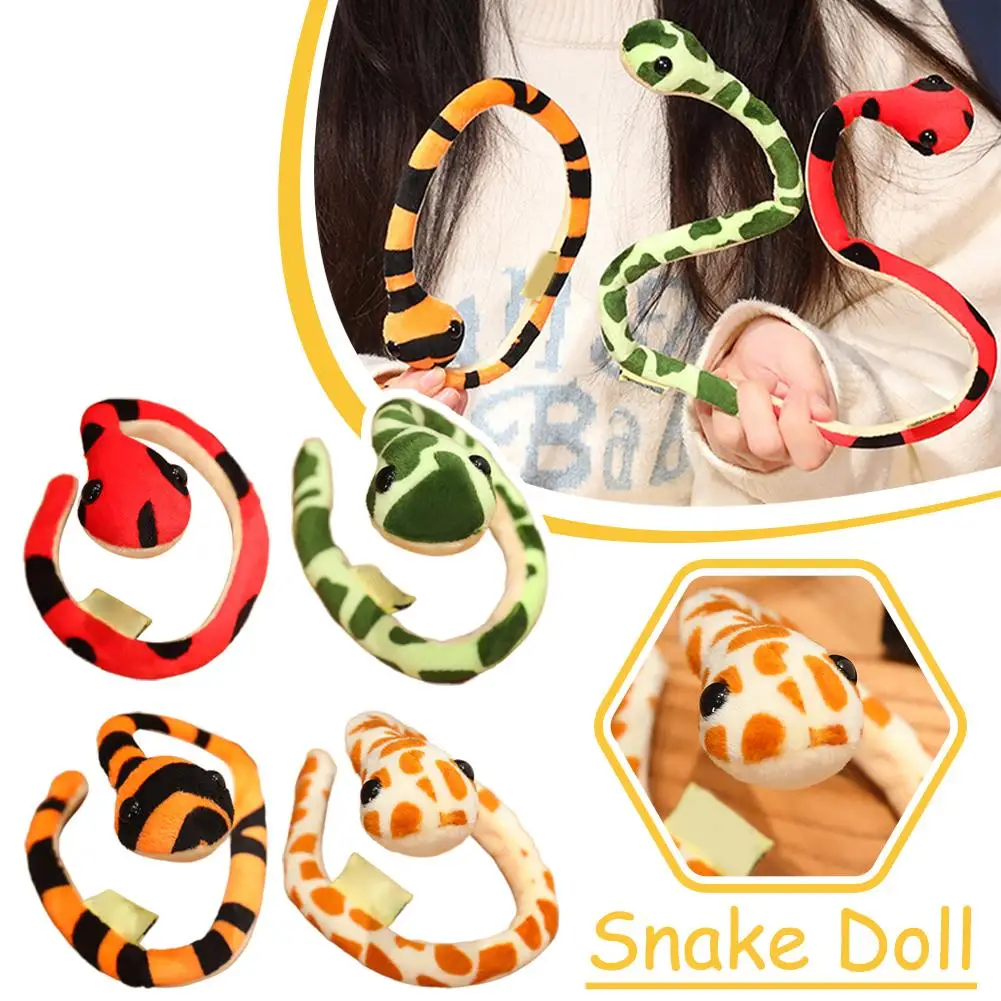 2025 Snake Plush Snake Toy Snake New Year Gift Toy Children Colorful Holiday Simulated Plush Home Decoration C1x0