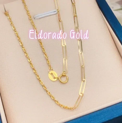 

Золотые цепочки Eldorado Gold 18k, цепочки-роллеры из золота 750 пробы, ювелирные изделия из чистого золота, цепочки AB.