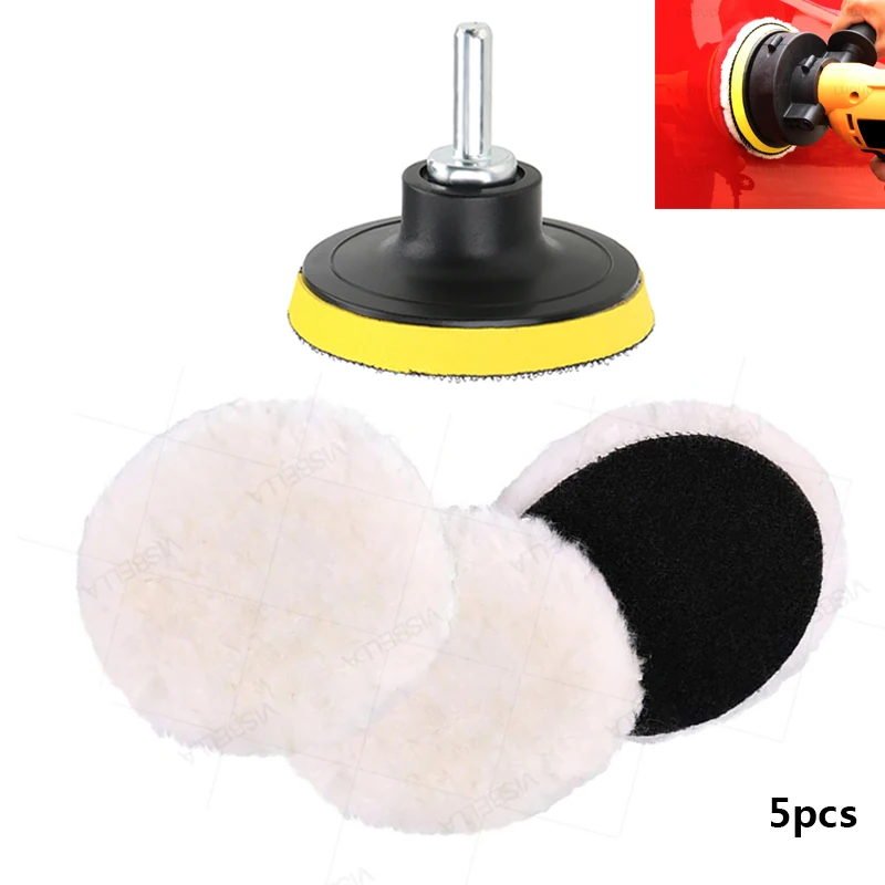 Polishing Kit Car Polishing Pad Waxing Sponge Discs Soft Wool Wheel Auto Paint Care Polisher Pads Cleaning Accessories