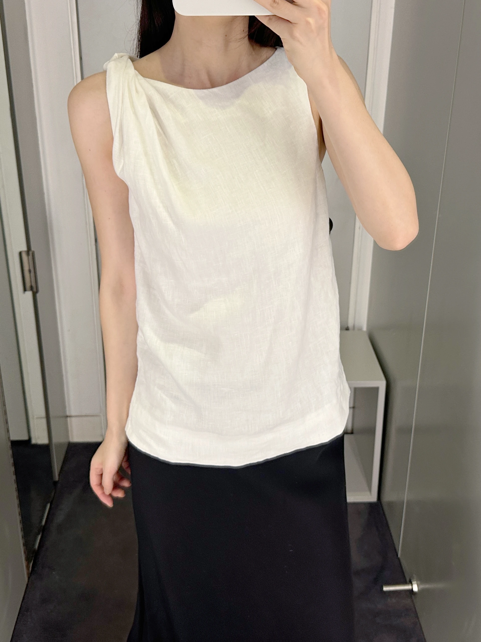 

Повседневная женская льняная футболка с круглым вырезом и узлом, летняя новинка, дышащая, влагоотводящая