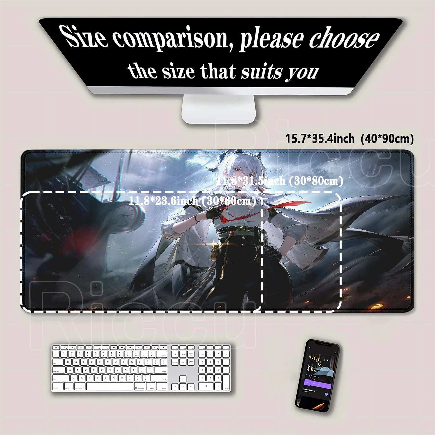 Wuthering Waves Zani Mouse Pad อะนิเมะสาวเซ็กซี่ Kawaii Mousepad PC HD พิมพ์คีย์บอร์ดแล็ปท็อปอุปกรณ์สํานักงานโต๊ะ