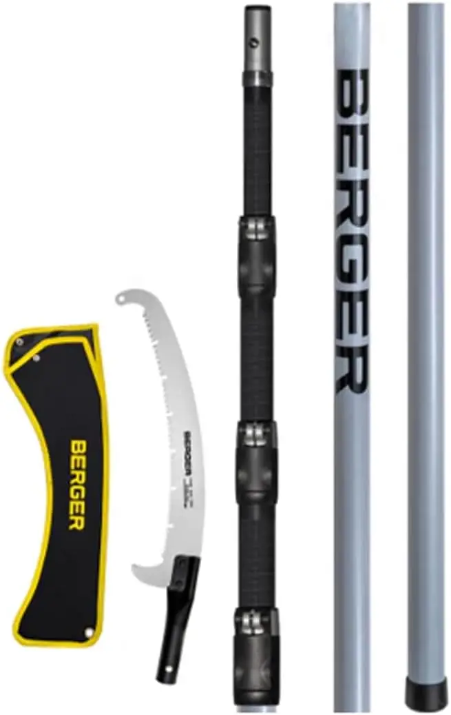 

ArboRapid Telescopic Pole Saw Set – 4-Part Professional Arborist Tool, Extends from 5.7 to 20.3 Ft, Japanese-Style Curved Blade,