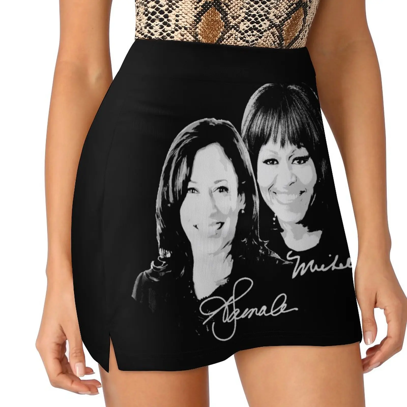 

Kamala and Michelle Mini Skirt women clothes extreme mini dress