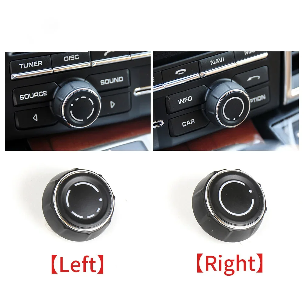 Interior Car CD Player Audio Volume Control Knob Switch Button Cap For Porsche Cayenne Panamera Macan Boxster 7P5 911 718 970