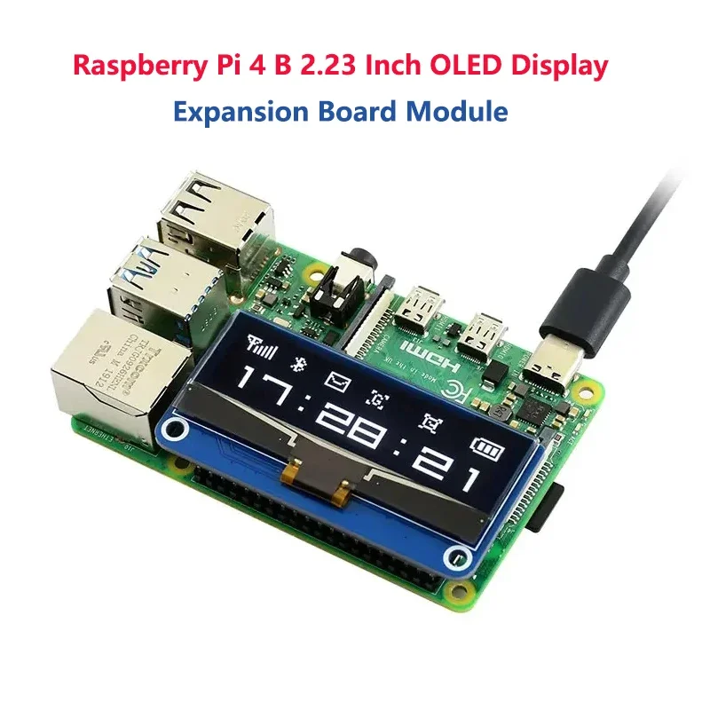 Raspberry Pi 4 B 2.23 Inch OLED Display Expansion Board Module Supports SPI / I2C / Jetson Nano/Raspberry Pi 3B/3B /4B